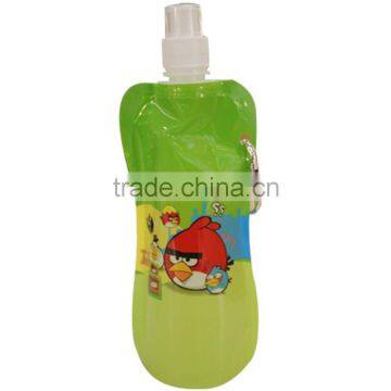 450ML printing Liquid stand up pouch with corner spout