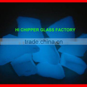 HI CHIPPER Sky Blue Glow in dark Glass for Garden Ground