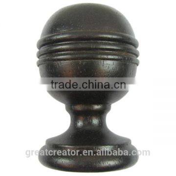 Basic Bed Finials (Materials: Resin Or Wood) In Dark Wood Finish