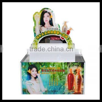 Advertising corrugated pallet display for black hair care products wholesale