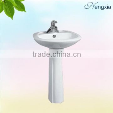 C02 ceramic portable white color pedestal face wash basin