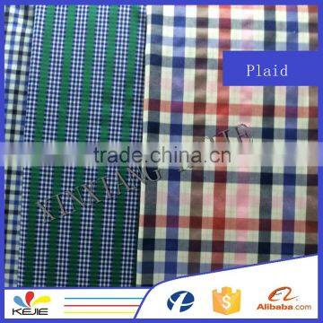 wholesale polyester cotton checked plaid shirt fabric