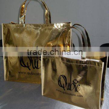 OEM gold non woven shopping bag from China Supplier