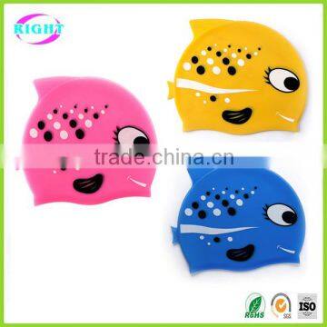 2016 Silicone Printed animal swimming caps