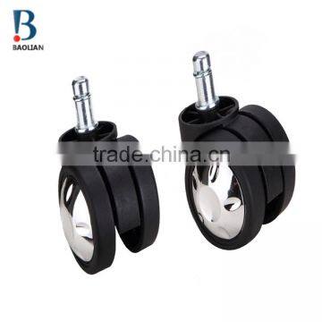 BL Bravo Swivel Black Durable 60mm Heavy-duty Glittering Moon Nylon Caster for Office Furniture photo-5
