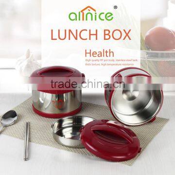 Allnice wholesale good quality mini item plastics stainless steel kids tiffin lunch box/food warmer bento box