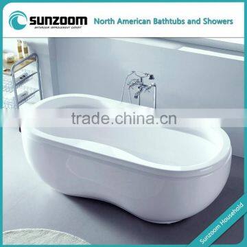 SUNZOOM acrylic big round bathtub,oval bathtub,2 person outdoor spa bathtub