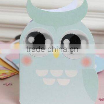 Bule lovely anminal shape of handmade desing pattern thanksgiving card/birthday card/greeting card