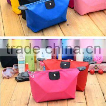 Elegant Dumplings Shape Canvas Candy Color Fashion Women Waterproof Cosmetic Bags photo-2