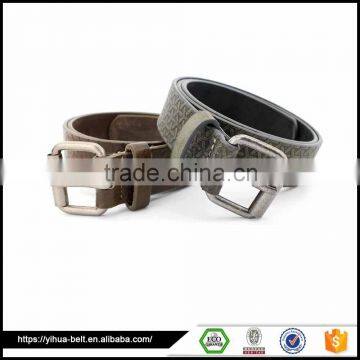 retro soft printied jeans leather mens belt