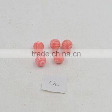 Diameter 17mm Round Pink Poly Resin Beads from China