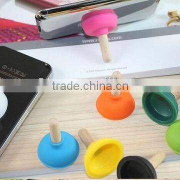 hot selling high quality silicone wooden suction phone holder