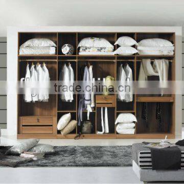 Modern wooden functional eight door wardrobe