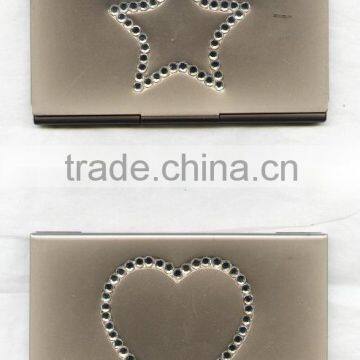 star and heart pattern custom trading card cases cup holder id card id card holder pu leather card holder