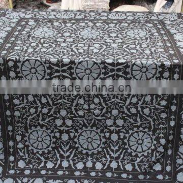 Cotton Fabric Suzani Embroidered Bed Cover Custom Design, Drop Shipping , Bed Sheet Manufactures In India