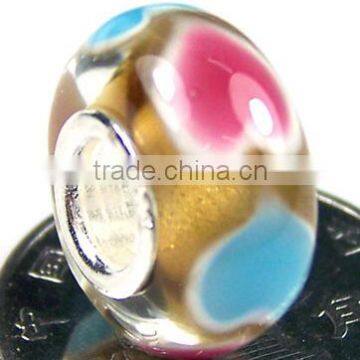 European jewelry 925 sterling silver Glass Beads Mixed Colors