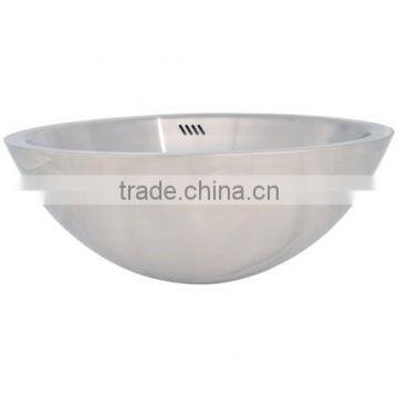 Commercial Double Wall Round Bathroom Vessel Sinks, Stainless Steel Vessel Basin Lavatory Sink for Hotel photo-5