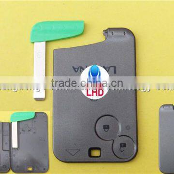 Remote Key case for Renault Laguna Smart Card 2 Button key shell with Insert small key blade