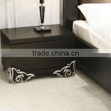 Solid wood with iron and lacquer foot night table (LS-502)