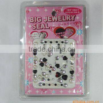 self-adhesive flower acrylic sticker,diamond sticker with best quality/acrylic sticker/ gem sticker