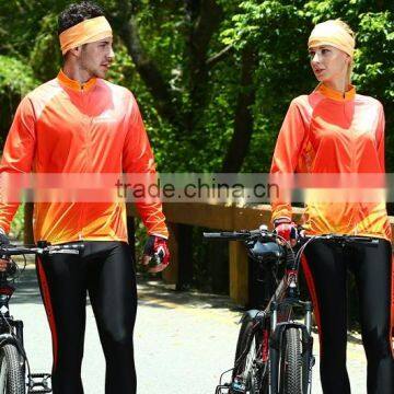 wholesale fashion spring orange couple cycling jersey