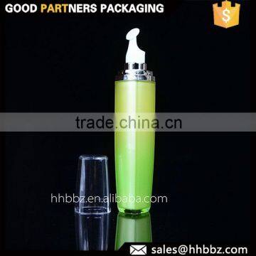 20ml yellow-green airless luxury square cosmetics bottle for thin cream