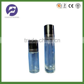 Cosmetic packaging cylindrical 30ml 50ml roll on glass bottles