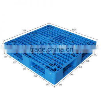 Euro Steel reinforced plastic pallets with four types