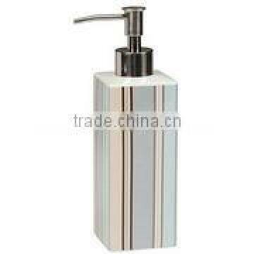 colourful stripe ceramic basin counter set lotion bottle soap dish toothbrush holder tumbler