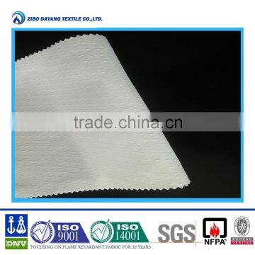 Inherently flame retardant jacquard curtain fabric