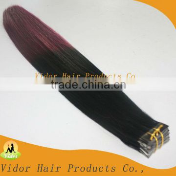 Brazilian 100% Virgin Remy Ombre Tape Hair Extension Two Tone Hair