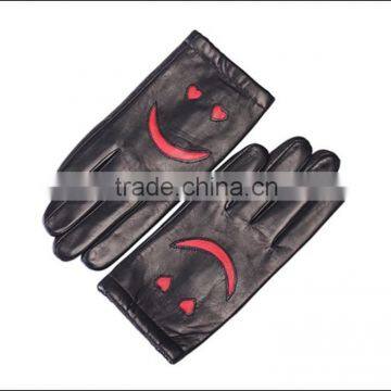 Nappe soft leather customized kids winter leather glove factory