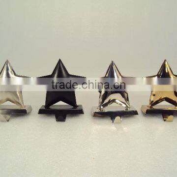 Stars Stocking Holder with Nickel Finised,Silver Plated Aluminum Stocking Holders,Metal Stocking Holders,Silver & Brass Plated.