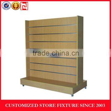 Wood clothing display rack for shop