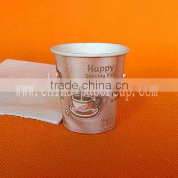 4oz single wall hot drink size of paper cup and coffee cup with lids and stirrer