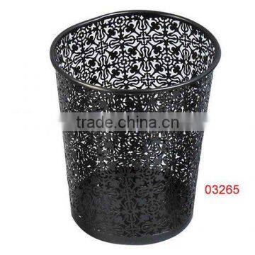 Office Engraved Waste Baskets/Bin (flora pattern)