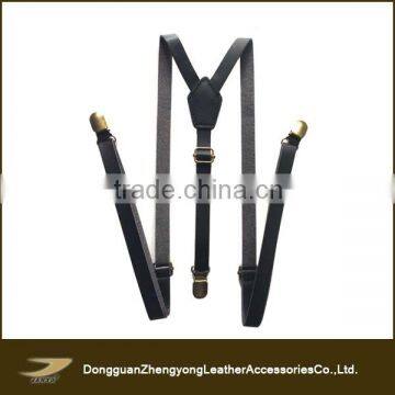 New Design Skinny Men Genuine Leather Suspender