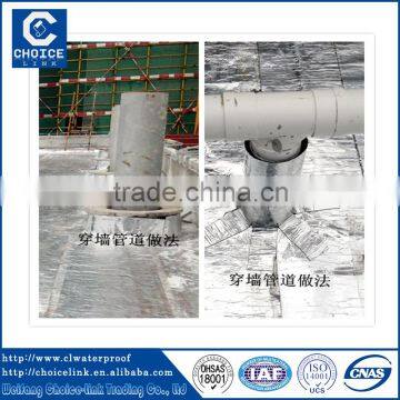 surface with aluminium self adhesive bitumen membrane width of 1m