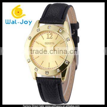 WJ-5432 with diamonds Geneva fashion hot sale leather creative fancy women watch