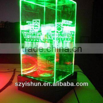 Led acrylic wine display case for white wine for bar