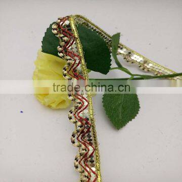 lantern yarn golden beaded bordering ornament fashion braid trim