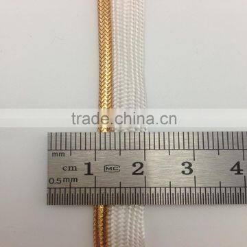 china supplier gold piping webbing plastic polyester ribbon cord tape