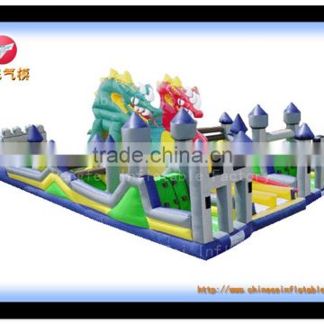 bouncy obstacle castle park, high quality inflatable for kids