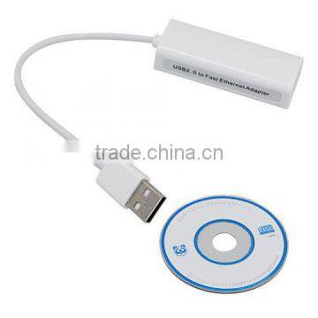 New USB 2.0 to Fast Ethernet LAN Female RJ45 Network Adapter