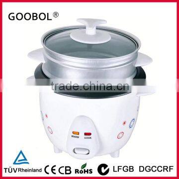 small drum shape rice cooker for Europe market with steamer