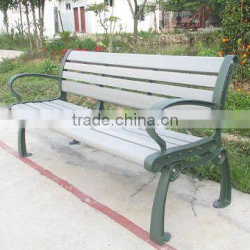 Wood plastic composite outdoor furniture bench with back