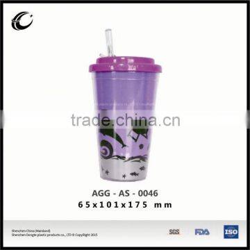 plastic mug OEM color mug promotional new design mug double walled mug