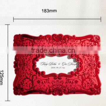 hot sale business invitation card glossy beautiful wedding card