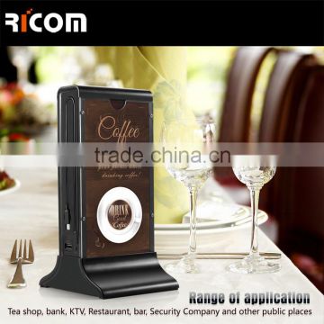 Menu standby restaurant power bank 2 USB ports 20800mAh double-sides with advertising