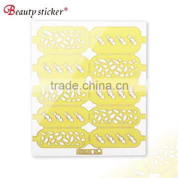 DIY wholesales yellow hollow nail stencil